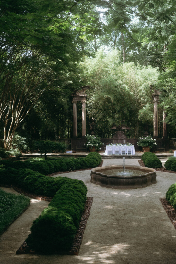 Luxe wedding reception setup at an elegant Atlanta wedding venue.